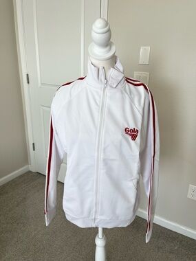 NWT Gola White & Red Track Jacket - Athletic Zip-Up Size Large